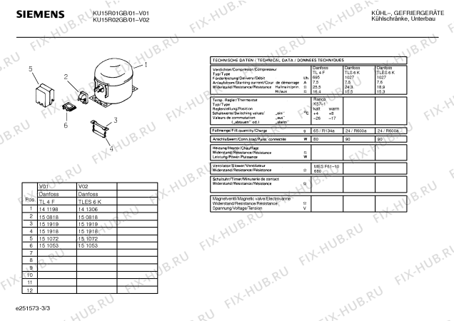 Взрыв-схема холодильника Siemens KU15R02GB - Схема узла 03