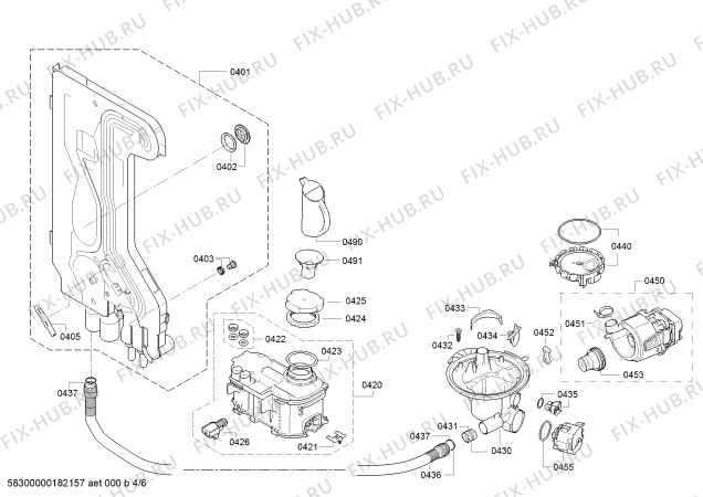 Взрыв-схема посудомоечной машины Constructa CG4B04J5 - Схема узла 04