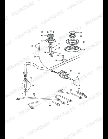 Взрыв-схема плиты (духовки) DELONGHI TGX 855/1 A - Схема узла 3