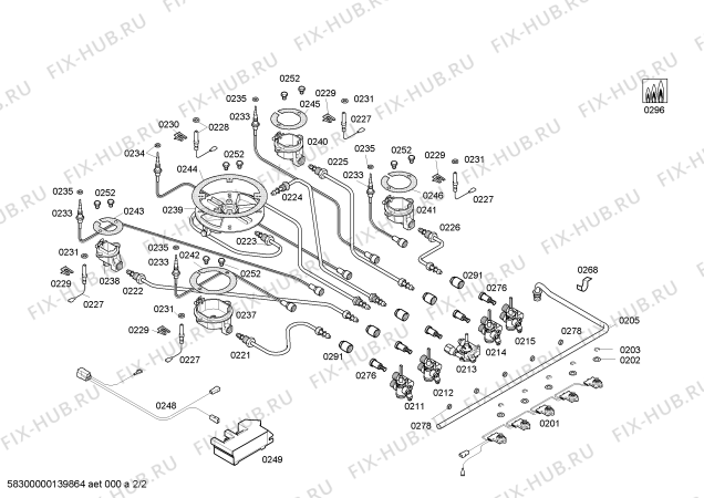 Взрыв-схема плиты (духовки) Siemens EC945RB90E ENC.EC945RB90E 4G+1W 90F SIEMENS - Схема узла 02