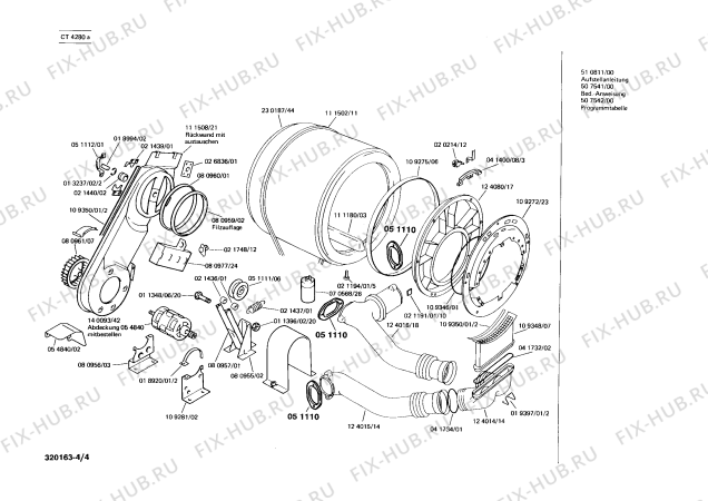 Схема №1 CT4280A CT428 с изображением Переключатель для сушильной машины Bosch 00050089