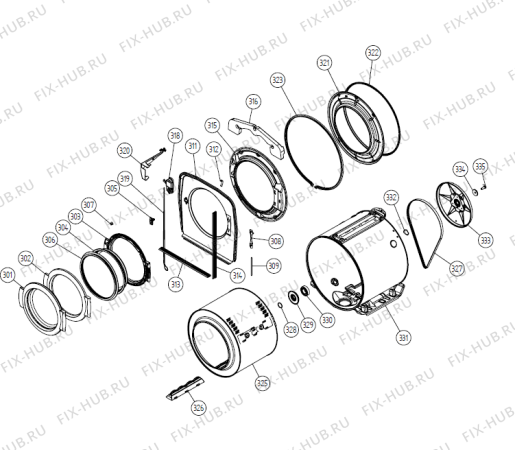 Взрыв-схема стиральной машины Gorenje Prof. Washer (valve) SF   -Grey (171257, WMC55) - Схема узла 03
