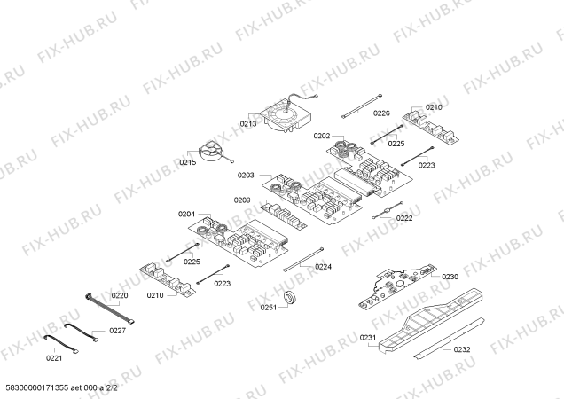 Схема №2 T54T95N2 IH6.1 - Flex с изображением Стеклокерамика для духового шкафа Bosch 00689741