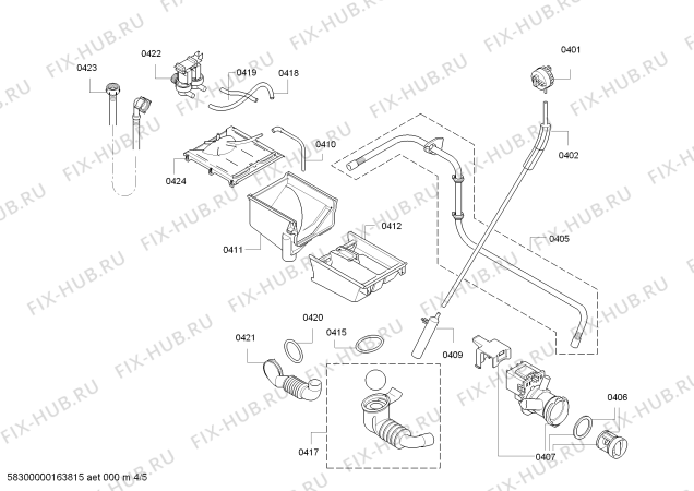 Схема №4 WLG20260UA Bosch Maxx 5 с изображением Крышка для стиралки Bosch 00659279