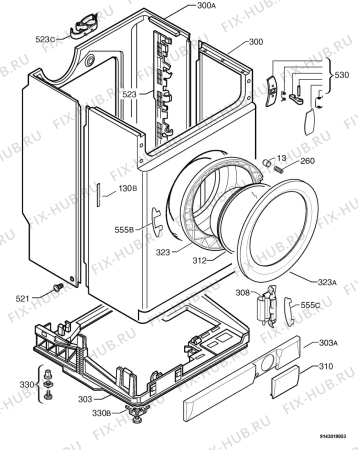 Схема №3 L62560 с изображением Модуль (плата) для стиральной машины Aeg 973914515212004