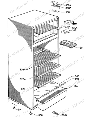 Взрыв-схема холодильника Unknown TR742G - Схема узла C10 Cabinet/Interior