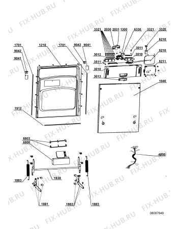 Взрыв-схема посудомоечной машины Ignis ADL 456 - Схема узла