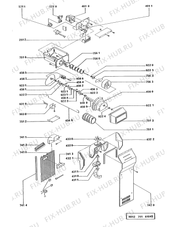 Схема №4 KGN 7000/WS с изображением Всякое для холодильника Whirlpool 481941878486