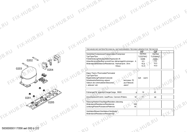 Взрыв-схема холодильника Bosch GSD10N00 - Схема узла 02