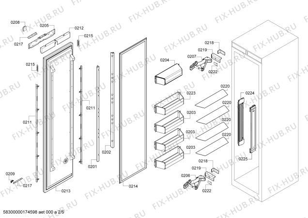 Схема №3 RF411701 с изображением Шина для холодильной камеры Bosch 00247339
