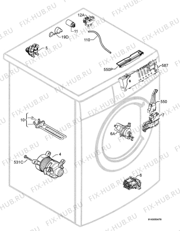 Взрыв-схема стиральной машины Electrolux EWFM14580W - Схема узла Electrical equipment 268