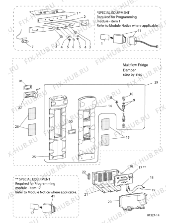 Взрыв-схема холодильника Indesit FF200EPZ (F039777) - Схема узла