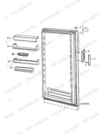 Взрыв-схема холодильника Electrolux ER3012C - Схема узла Door 003