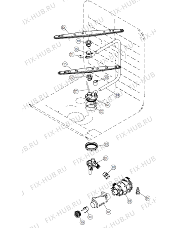 Взрыв-схема посудомоечной машины Asko D3132 AU   -Titanium SI (336842, DW20.5) - Схема узла 03