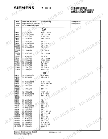 Схема №5 FM4898 с изображением Инструкция по эксплуатации для телевизора Siemens 00530444