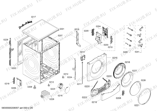 Взрыв-схема стиральной машины Bosch WDU28540IT - Схема узла 02