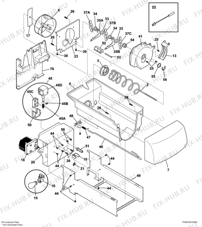 Взрыв-схема холодильника Frigidaire GLVC25V7DB1 - Схема узла Ice container