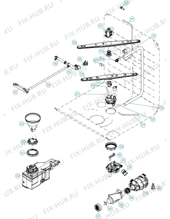 Взрыв-схема посудомоечной машины Atag VW6055ST XL NL   -VW6055STUU-A01 (341710, DW70.3) - Схема узла 05