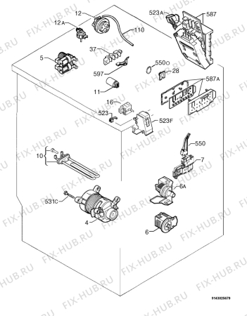 Взрыв-схема стиральной машины Zanker EF7681 - Схема узла Electrical equipment 268