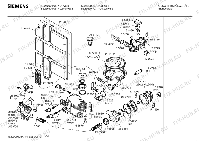 Схема №5 SE25690II PlusSense с изображением Столешница для посудомойки Siemens 00214021