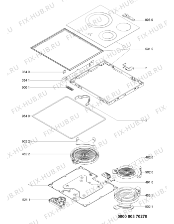 Схема №1 AKT 802/IX с изображением Поверхность для плиты (духовки) Whirlpool 480121100663