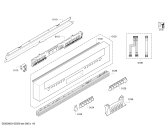 Схема №2 S41M40N1EU с изображением Передняя панель для посудомойки Bosch 00671866