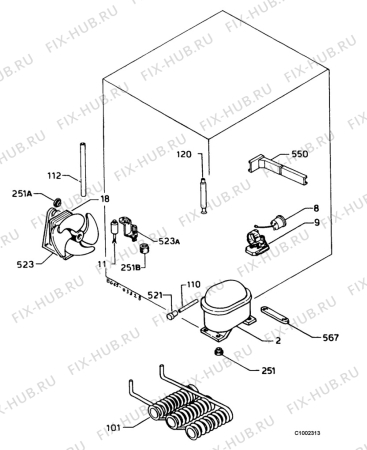 Взрыв-схема холодильника Kuppersbusch IKU157.4 - Схема узла Functional parts