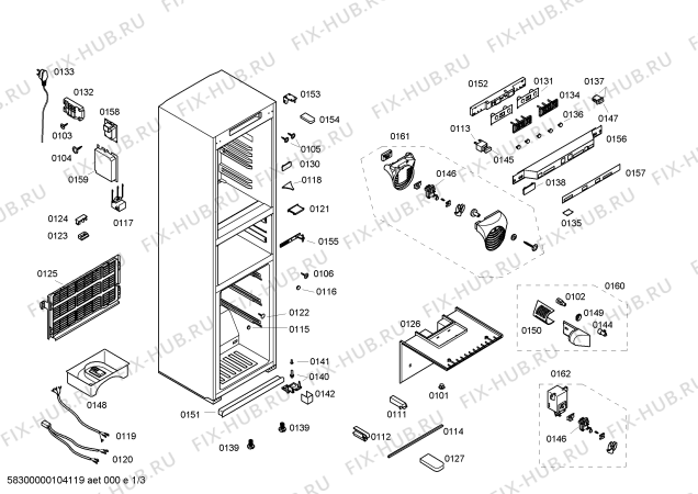 Схема №1 KGF29241 с изображением Дверь для холодильника Bosch 00242257