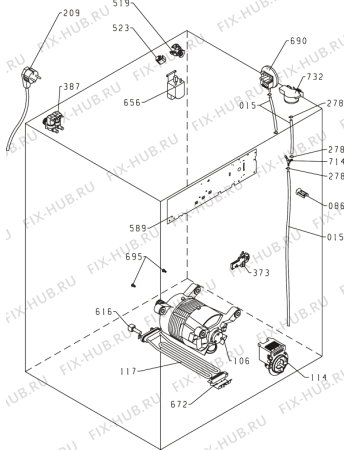 Взрыв-схема стиральной машины Gorenje W8543LO (460780, PS10/25140) - Схема узла 03