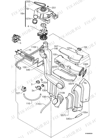 Взрыв-схема стиральной машины Zanussi WIJ1075 - Схема узла Dryer 265