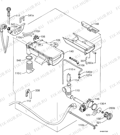 Взрыв-схема стиральной машины Privileg 269159_20093 - Схема узла Hydraulic System 272