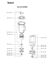 Схема №1 BL3121AD/890 с изображением Часть корпуса для электроблендера Tefal MS-0A11424