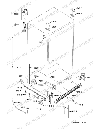 Взрыв-схема холодильника Whirlpool FRSB36AF202 (F090523) - Схема узла