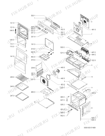 Схема №1 AKZ275/NB с изображением Переключатель для электропечи Whirlpool 481241278321