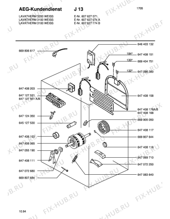 Взрыв-схема стиральной машины Aeg LTH3100-W - Схема узла Section3