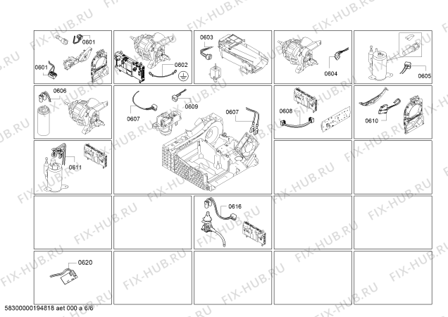 Взрыв-схема сушильной машины Bosch WTYH8779SN - Схема узла 06