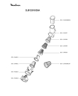 Схема №2 DJ812510/35A с изображением Часть корпуса для мясорубки Moulinex SS-1530000106