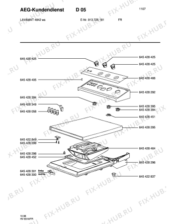 Схема №1 LAV 4842 с изображением Запчасть для посудомоечной машины Aeg 8996454284648