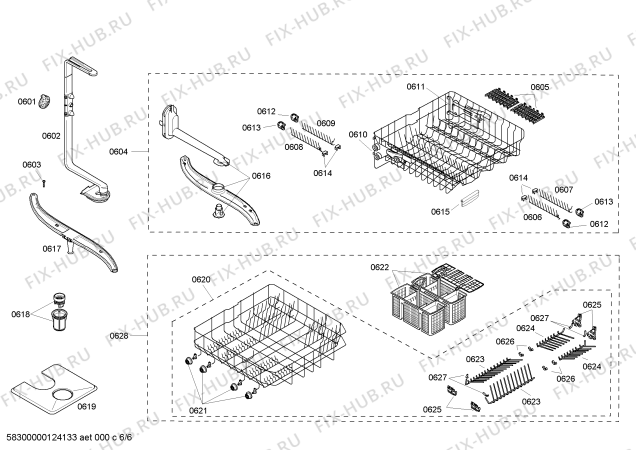 Схема №4 63016304404 Kenmore Elite с изображением Панель управления для посудомойки Bosch 00242214