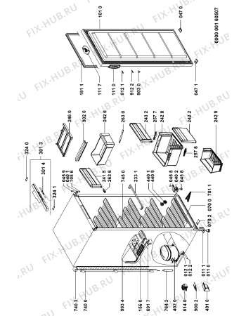 Схема №1 AFG 8063 с изображением Дверь для холодильника Whirlpool 481241610394