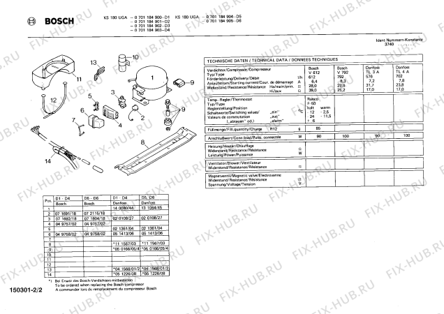 Взрыв-схема холодильника Bosch 0701184903 KS180UGA - Схема узла 02