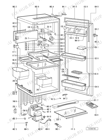 Схема №1 KRI 2255/2 с изображением Обрамление полки для холодильника Whirlpool 481245818926