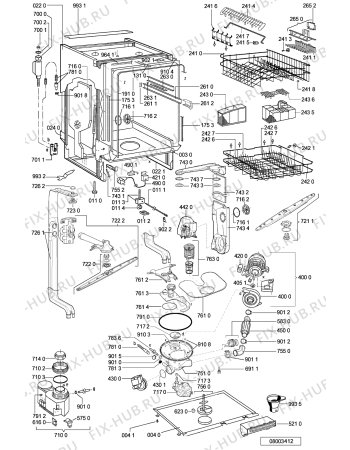 Схема №2 GSX 7998 с изображением Панель для электропосудомоечной машины Whirlpool 481245371896