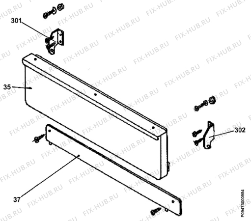 Взрыв-схема плиты (духовки) Zanussi ZC540G - Схема узла Section 2