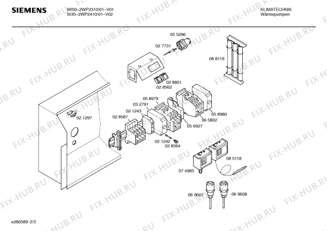 Взрыв-схема стиральной машины Siemens Ag 2WP2310 - Схема узла 02