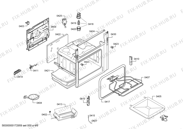 Взрыв-схема плиты (духовки) Bosch HGG345223R - Схема узла 04
