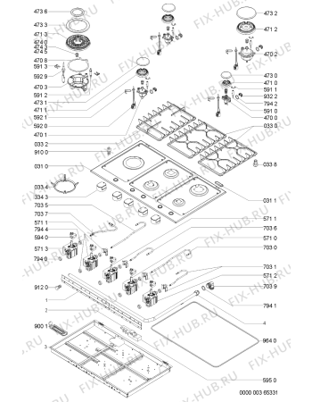 Схема №1 TGW 5595 IN с изображением Шланг для плиты (духовки) Whirlpool 481253049033