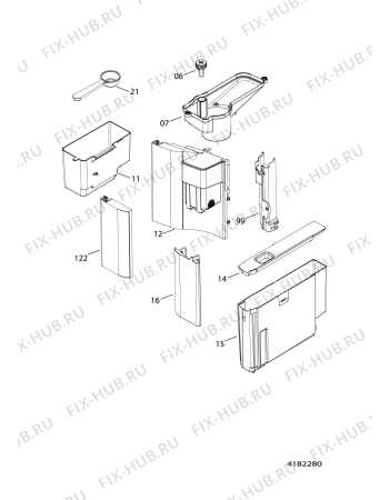 Схема №2 MCI103MR (F083574) с изображением Корпусная деталь для электрокофеварки Indesit C00302211