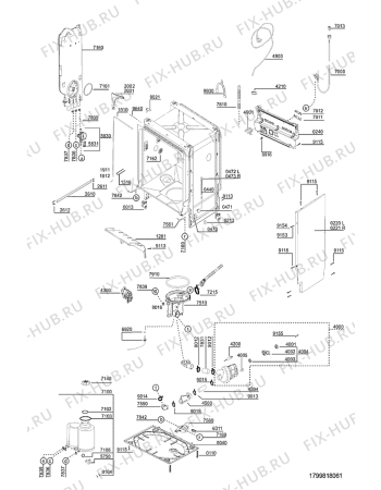 Схема №2 ADG 150/4 SW с изображением Панель для электропосудомоечной машины Whirlpool 481245373442