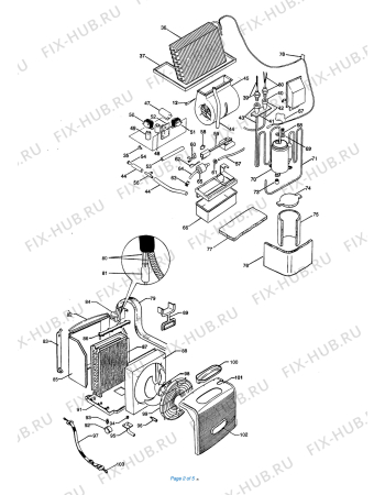 Схема №2 PAC 37 PRODUZIONE 95/96 PRODUCTION с изображением Покрытие для кондиционера DELONGHI 592453